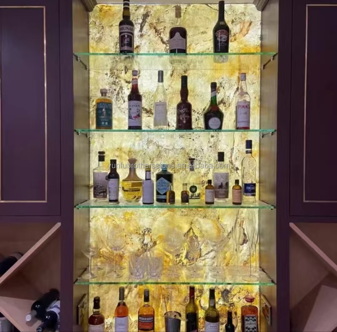 Ultra-Thin Backlit Stone Panels for Modern Style Indoor Decoration in Villa and Hotel