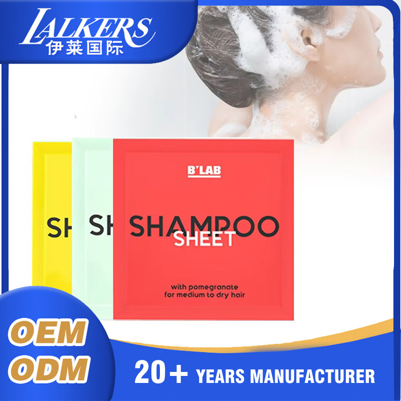 ODM OEM Shampoo Tablets Eco Friendly Hair Care Dissolve Sachet Rich Foaming
