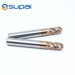 4 Flutes Ball Nose End Mills 100% Tungsten Carbide Tool Grinder For CNC Milling