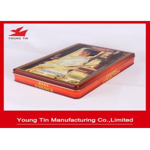  Large Rectangle Metal Fancy Food Packaging Tins Silver Lacquer Inside Manufactures