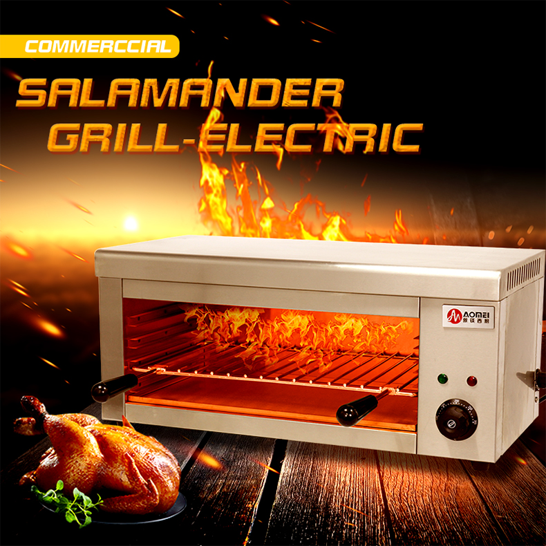 220V Voltage Electric Heating Surface Stove Sandwich Salamander Machine for Baking