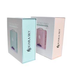 Rigid Electronics Packaging Boxes With Plastic Handle And Flap Glossy Matt Lamination