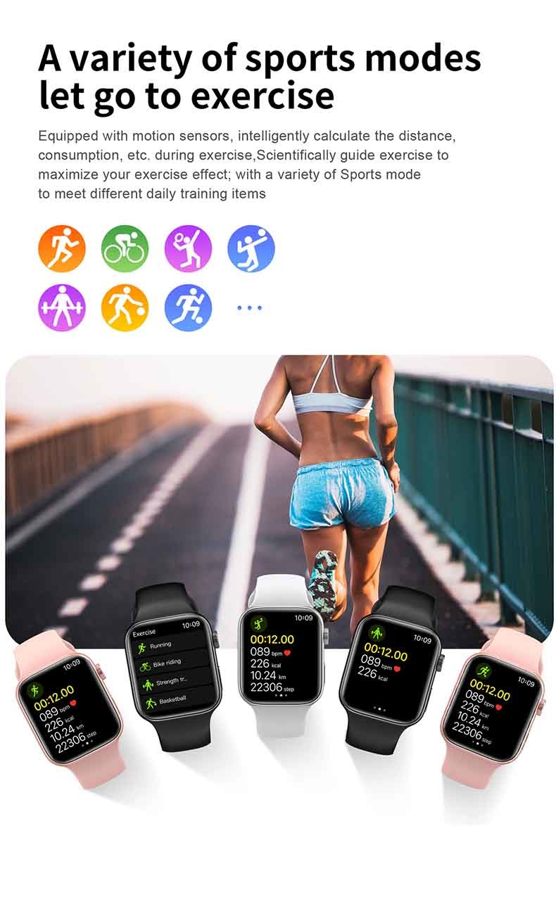 HD Display Waterproof Android Fitness Watch Magnetic Wireless Charging T900 Pro Max