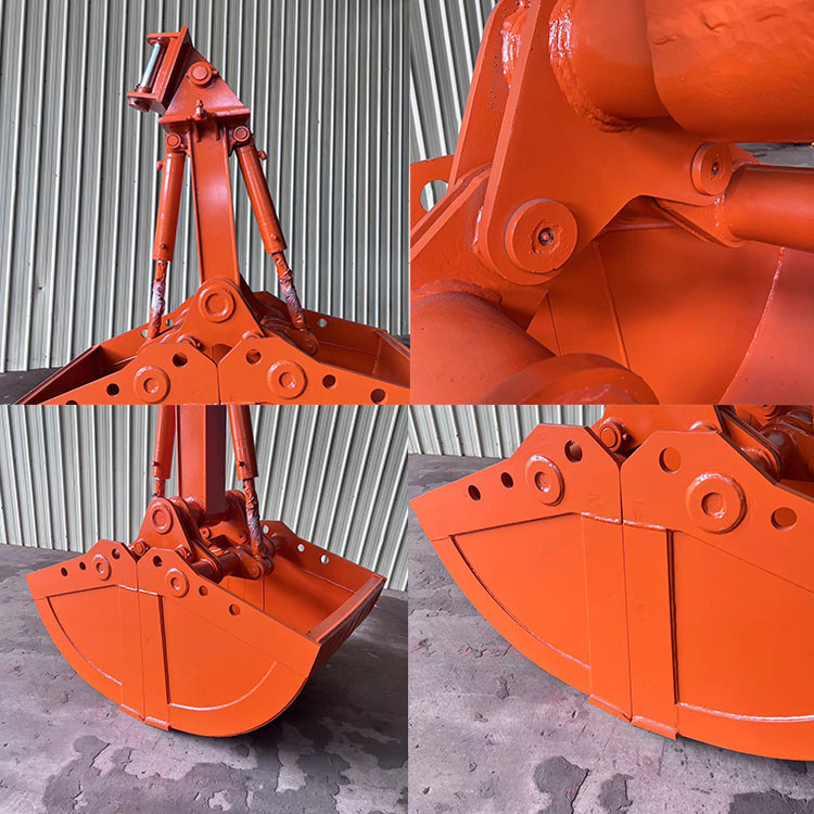Double Cylinder Mini Excavator Clamshell Bucket , Hydraulic Excavator Grab Bucket