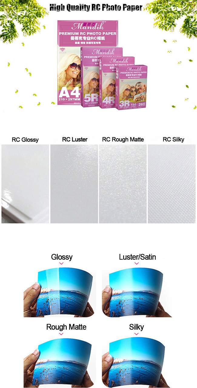 PE Coating RC Glossy 4R Inkjet Professional Photo Paper