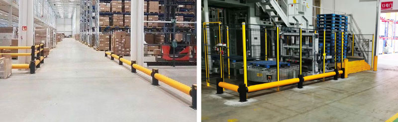 Flexible Pedestrian Barrier  Anti-Collision Guardrails Warehouse Safety Barrier Traffic Guardrails
