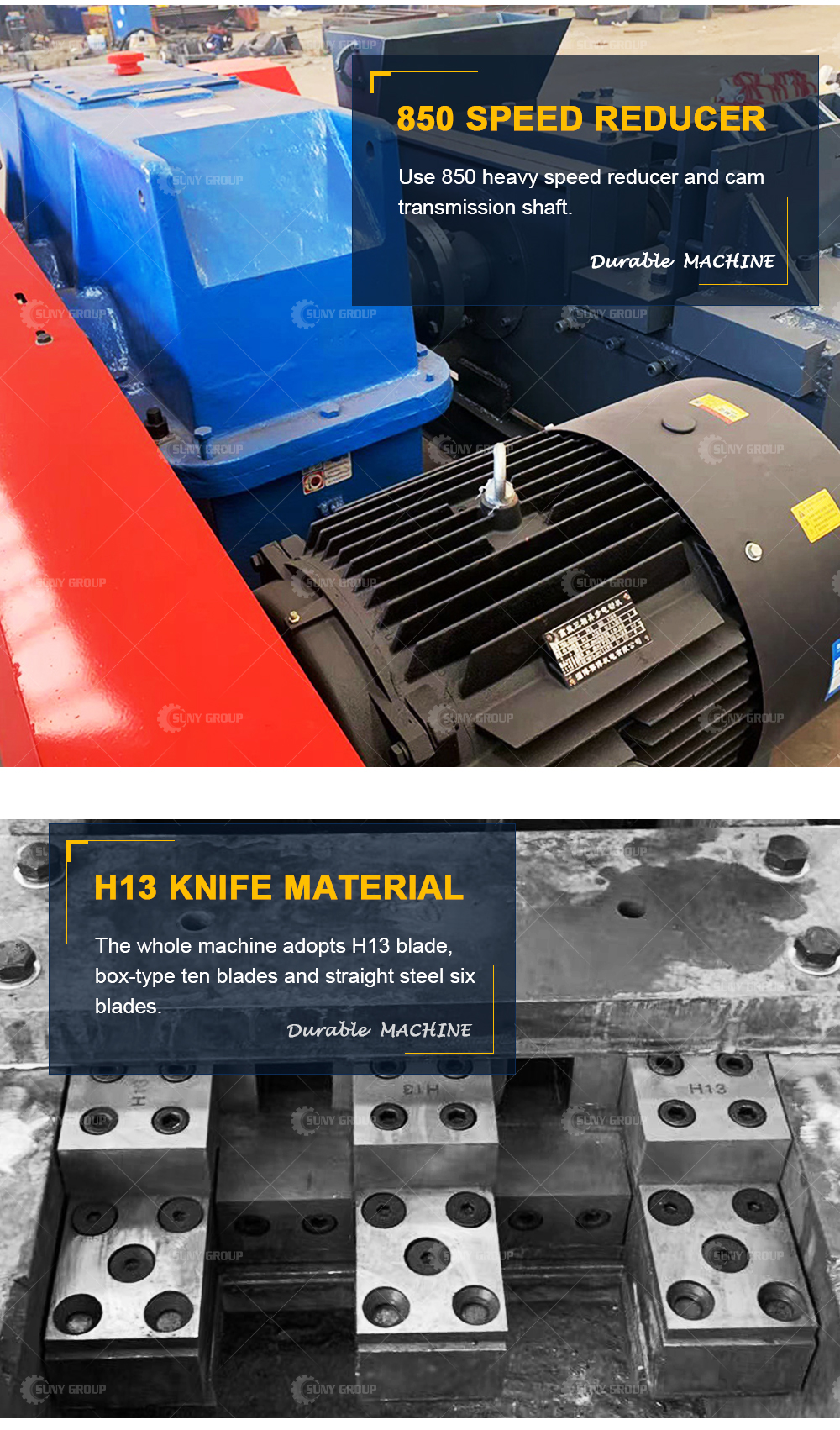45kW Automatic Scrap Steel Bar Cutting Machine for Steel Granule Production Line