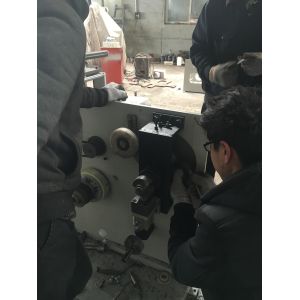 Rotary Knife Die Cutting Machine , Automatic Slitter Rewinder With Turntable