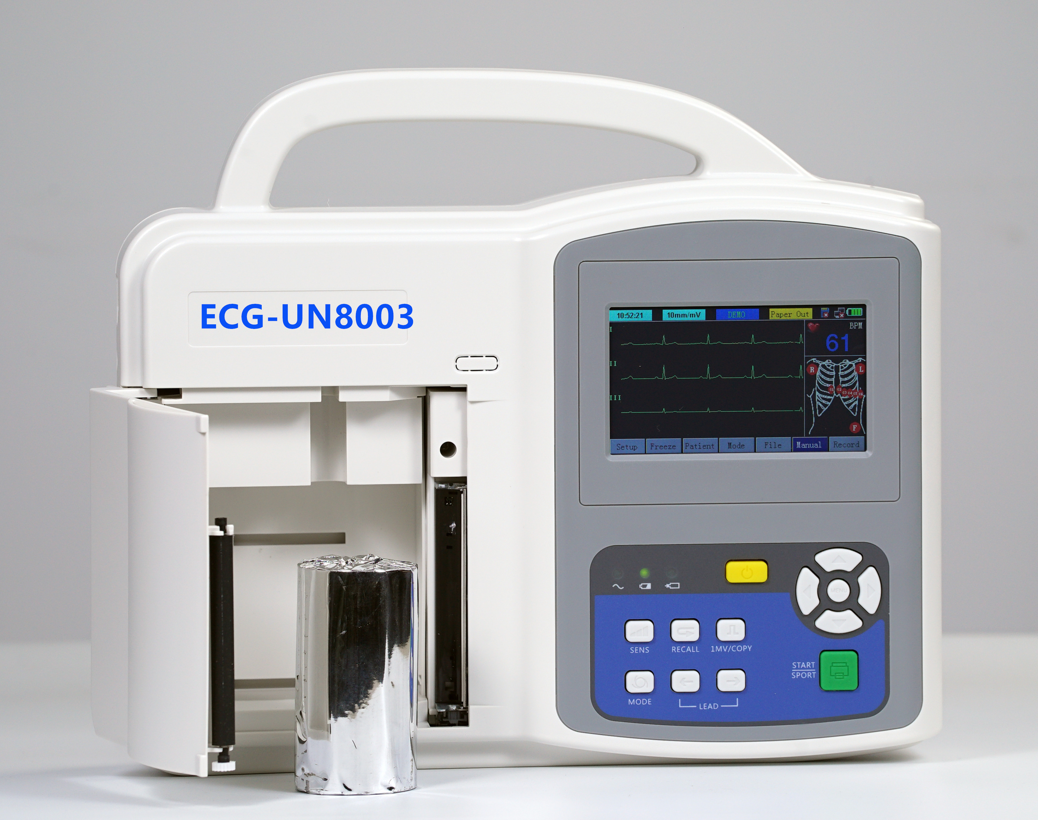 4.3 Inch 12 Lead ECG Monitor Hospital Rechargeable Li Battery Powered