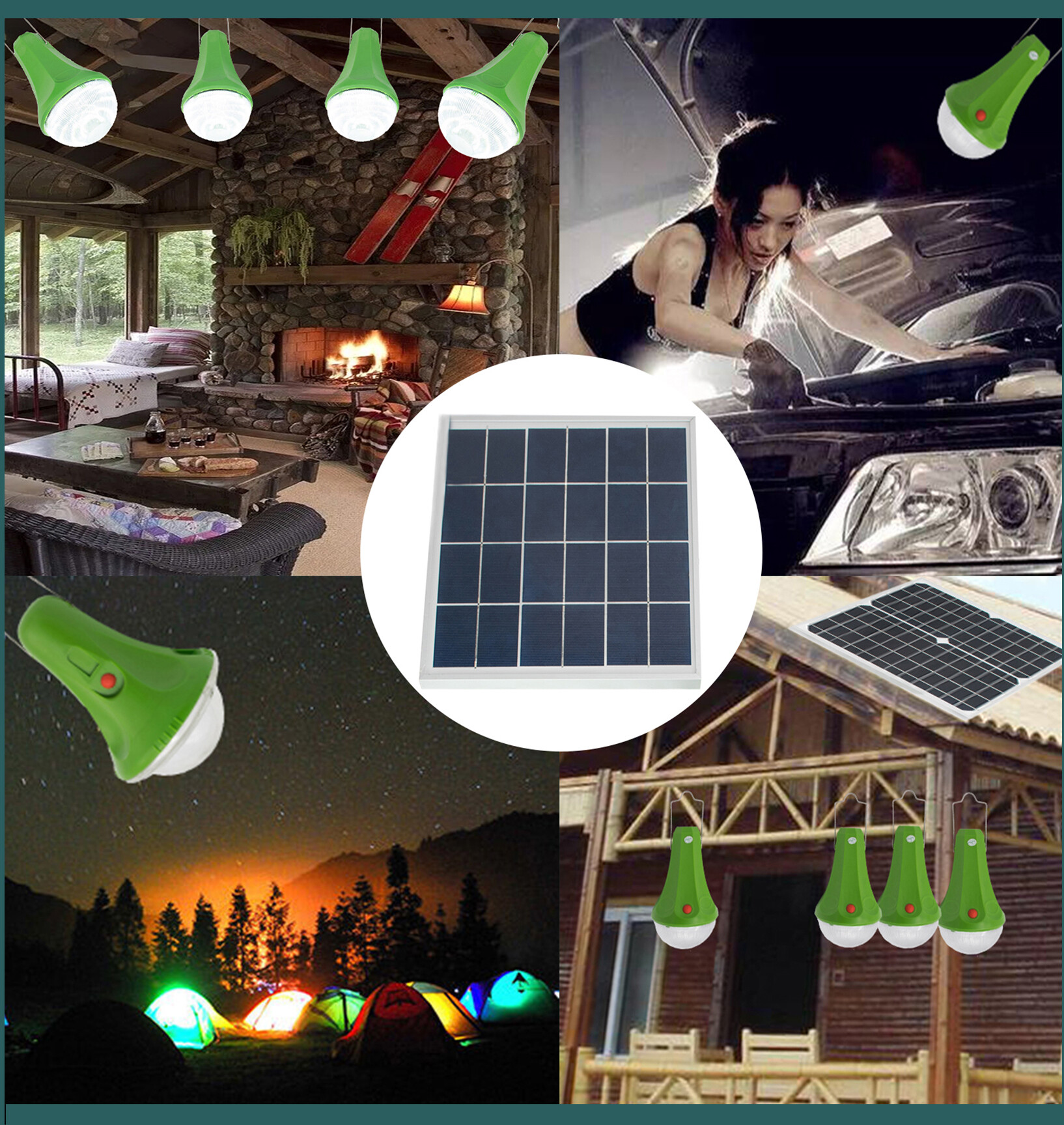 Reliable LED Solar Light Kits With 5200MAH Lithium Battery