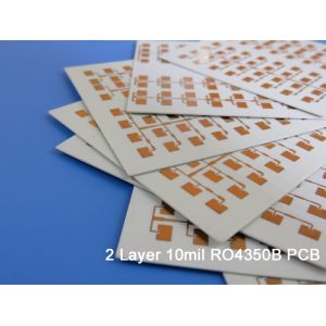 2 Layer Cutting Edge Rigid PCB Board Built On 30mil RO4350B Substrates