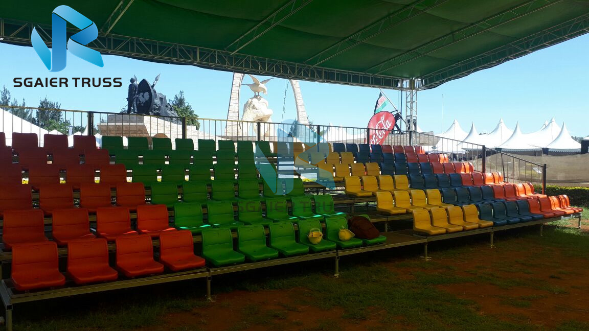 RingLock Scaffolding substructure bleacher and Galvanized steel Material movable tribune bleacher seating for stage