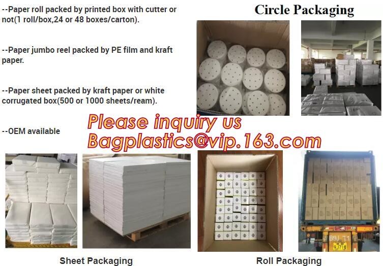 Bleached with Unbleached Greaseproof Paper for food wrapping,Environmental friendly and green greaseproof food packaging