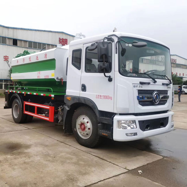 Customized DONGFENG D9 8000 Litets 10000 Liters Vacuum Truck Sewage Suction With High Pressure Cleaning Water Tanker
