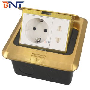 Pop Up Type Copper cover electrical floor mounted socket outlet box