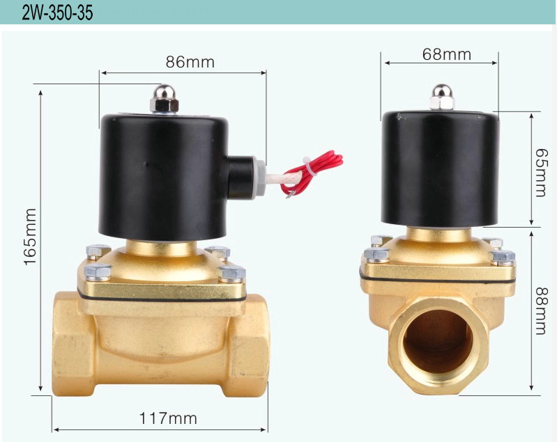 High Pressure Electric Water Valve , 2 Way Flow Control Solenoid -5-150 ℃