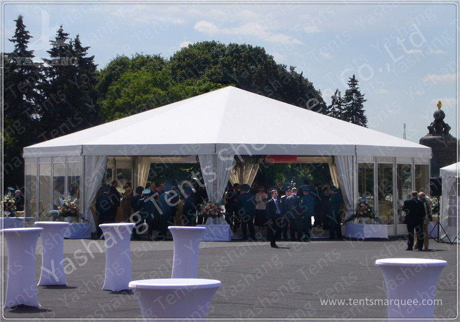 Luxury Fully Decorated 20X20 Party Tent With Sidewalls , Outdoor Party Marquee