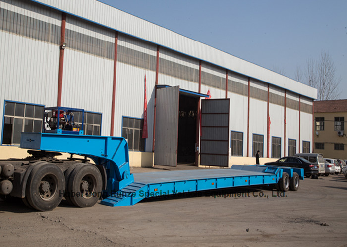 Heavy Duty Gooseneck 4 Axle Lowboy Trailers 80 - 90 ton
