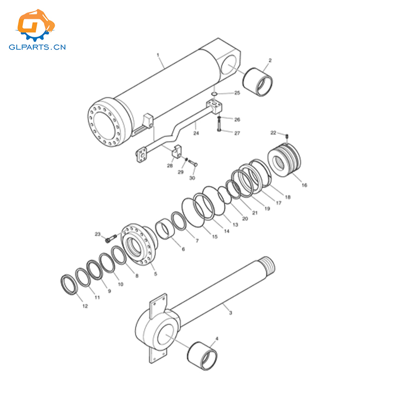 EX120-5 EX130H-5 4316457 Excavator Hydraulic Bucket Cylinder Factory
