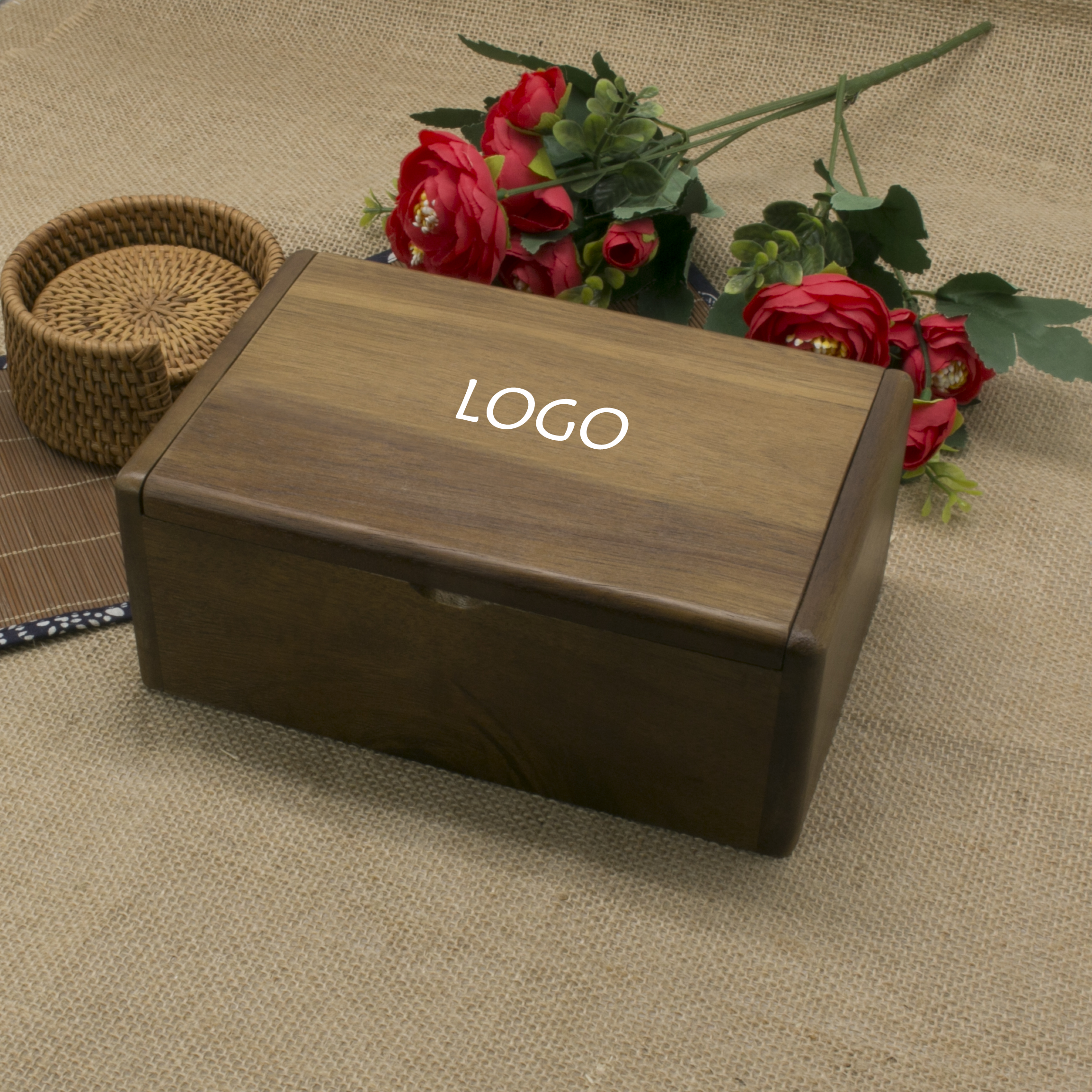 Varnishing Acacia Wooden Jewelry Box Watch Storage Wooden Gift Box