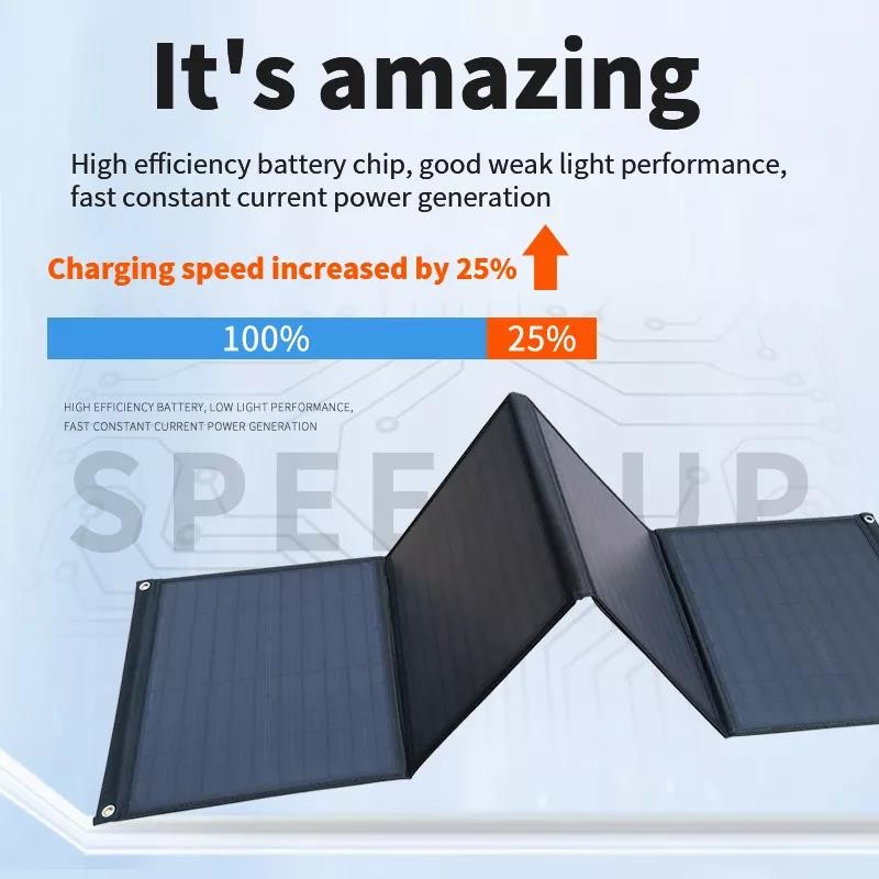 100w Portable Folding Solar Panels Monocrystalline Silicon Solar Outdoor