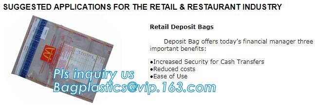 Document safe tamper proof bank deposit bag, Steb Plastic Money Pe Bank Deposit Coin Security Pouch Bags With Seal For C