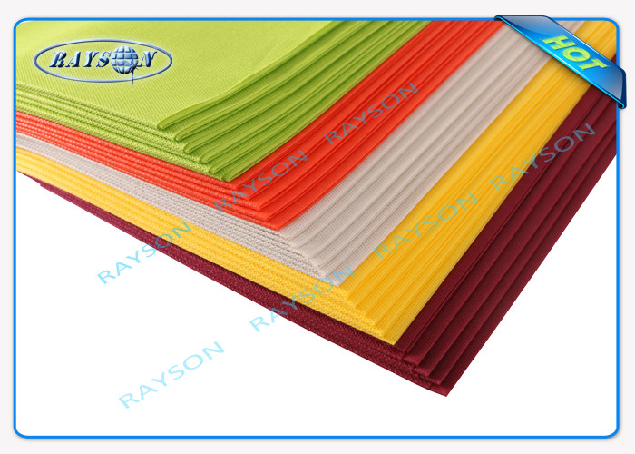 Blue / Pink / Yellow PP Non Woven Tablecloth , Spunbond Nonwoven Fabric Flower Packing