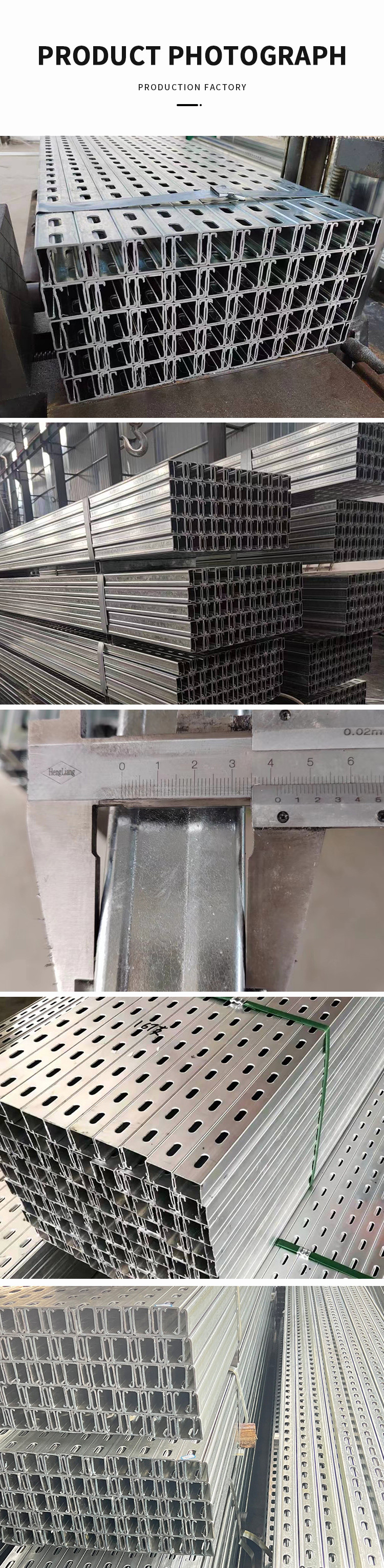 Sturdy Rust Resistant Galvanized Unistrut Channel Lightweight 1-3mm Thickness