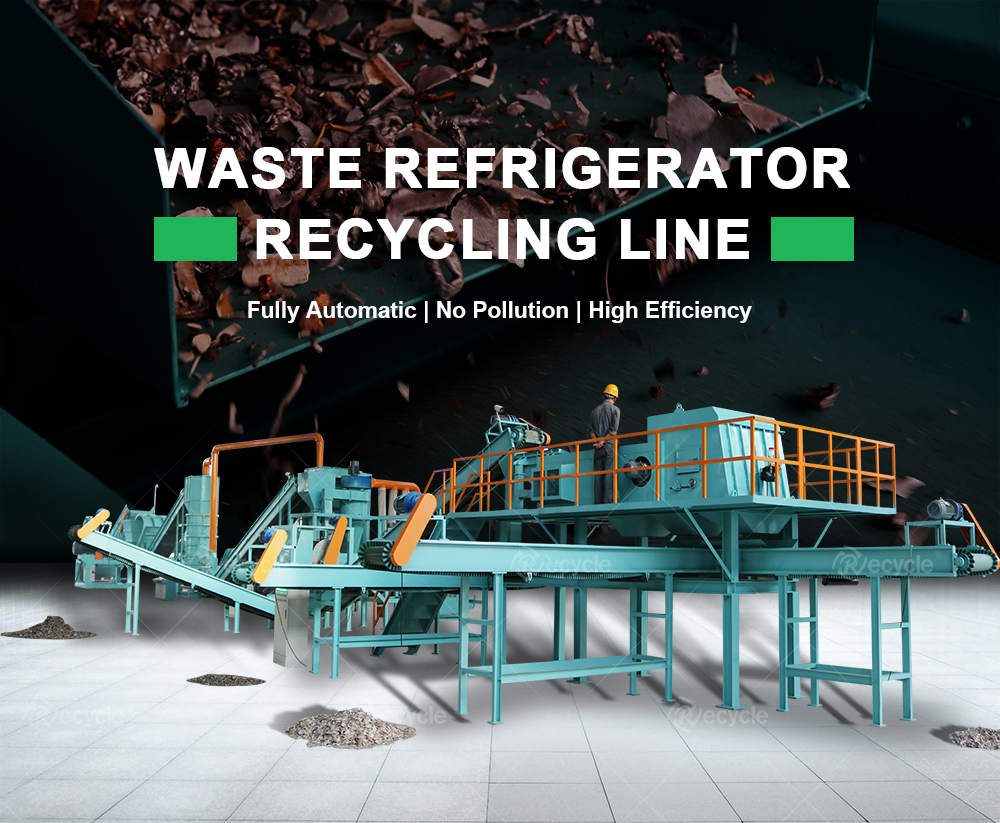 25-100units/H Fridge Recycling Machine / Home Appliance Refrigerator Dismantling Machine