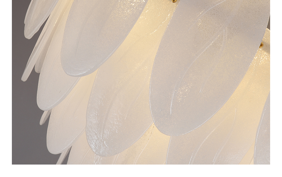 Modern chandeliers for living room glass round art décor leaf chandelier(WH-MI-320)