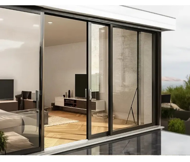 Modern Design Aluminum Lift Sliding Doors With 1.4mm Wall Thickness And Double Glass