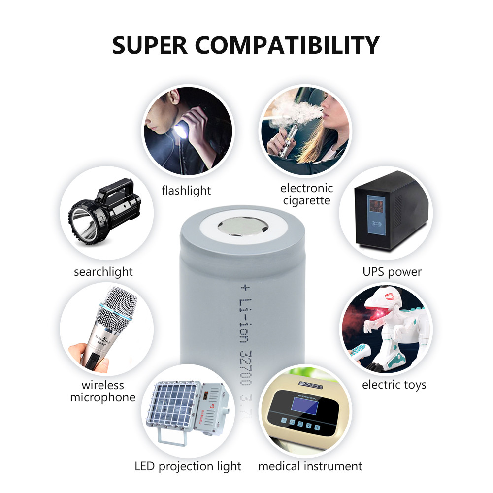 LiFePO4 lithium battery 3.2v 6000mah 32700 Battery cells for Power Tools The charging ratio 3C
