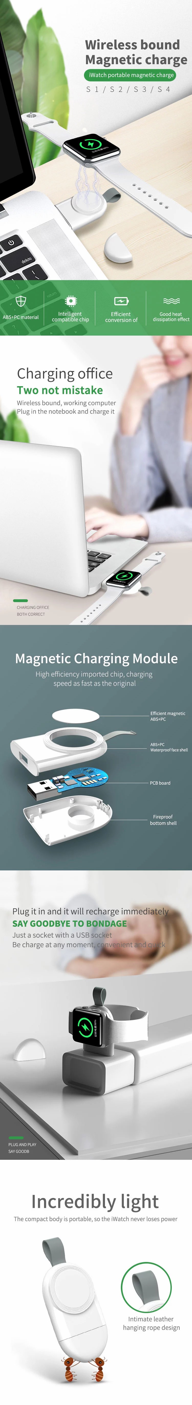 Magnetisim Charging Adapter For Watch FCC CE RoHs Certified And Compact Design