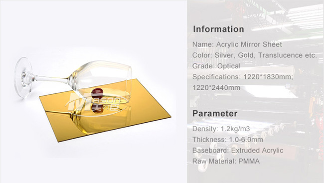 1mm Color Perspex Mirror Plastic Sheet Acrylic Mirror Sheet For Decoration
