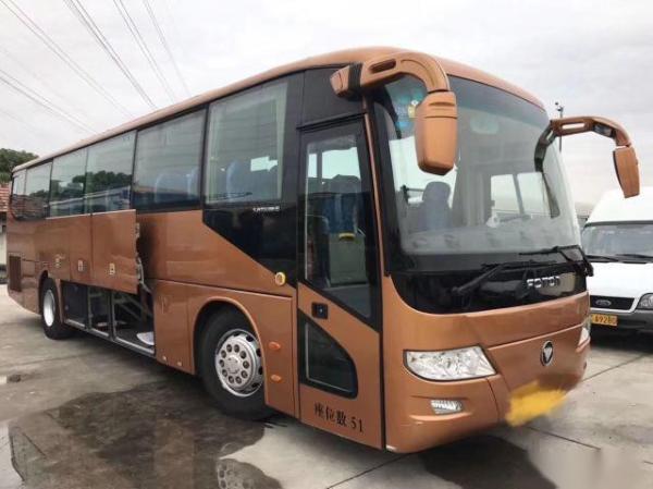 BJ6113 Used Coach Bus FOTON Brand 51 Seats Single Door Low Kilometer Euro IV