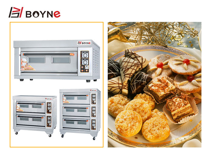 Pizza Oven With Stone Gas Deck Oven Double Layer Bakery Kitchen Equipments