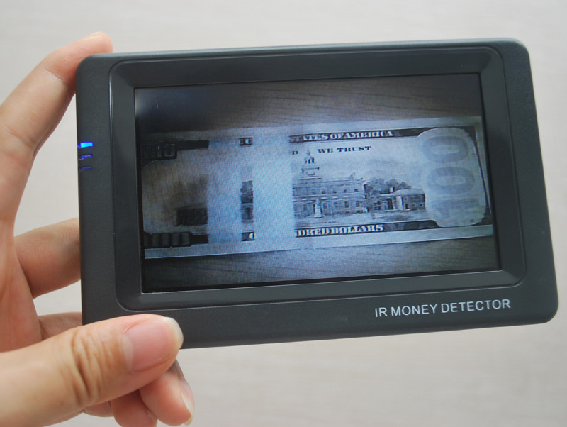 Mini Infrared Currency Detector Machine , Rechargeable Lithium Battery Money Detector V88