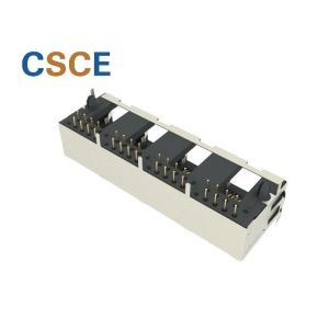 Current Rating 1.5A RJ45 Modular Jack Female Connector , RJ45 4 Port Blue /