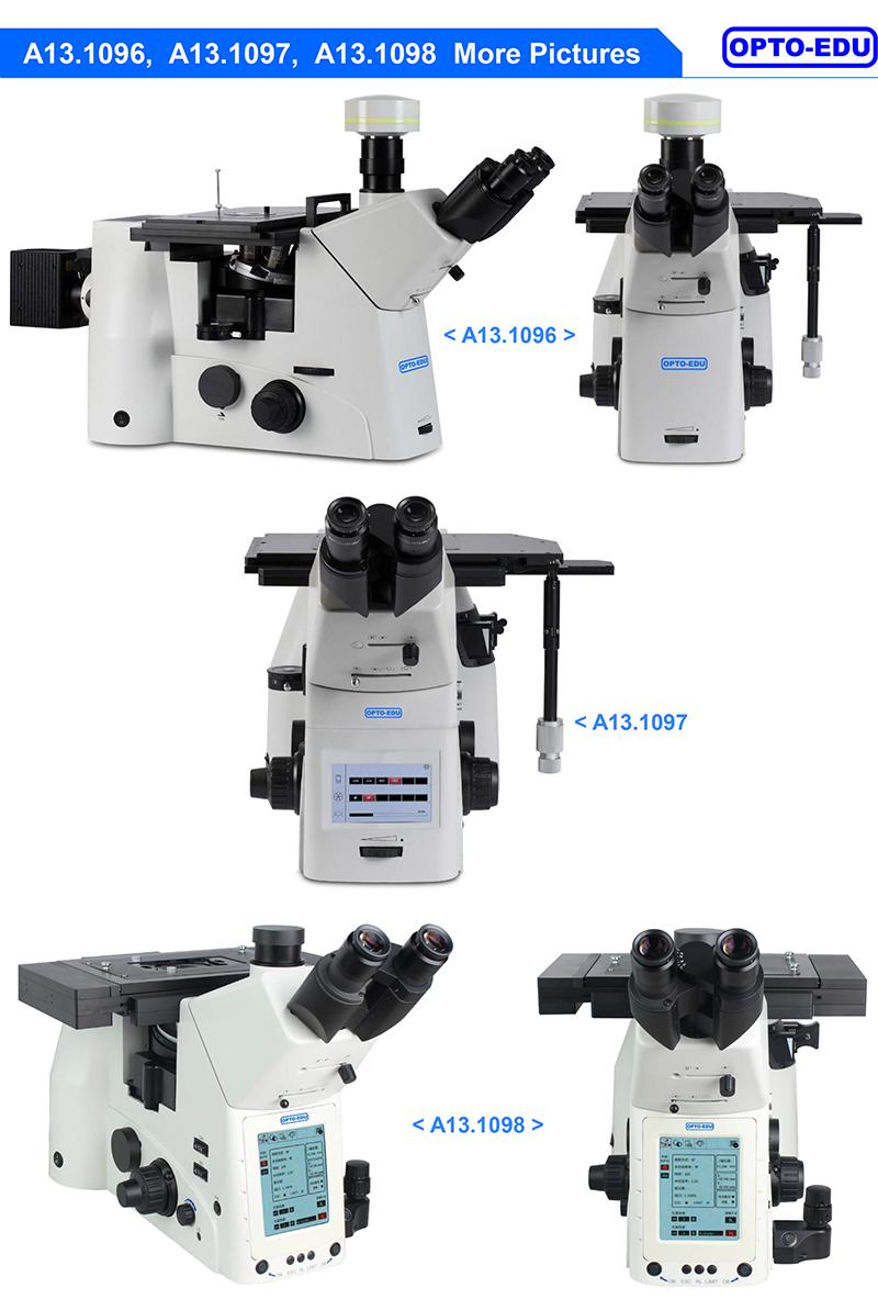 OPTO EDU A13.1096 Inverted Metallurgical Microscope Research Level
