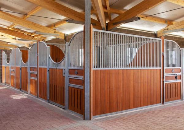 Quality Classic Equine Equipment horse stall front panels with sliding door for sale