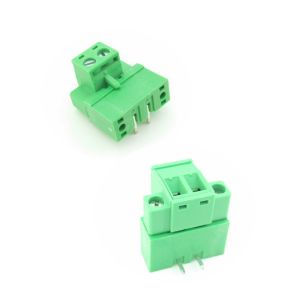  5.08mm Pitch PCB Plug-in Screw Terminal Blocks Plug Right Angle Pin Header with Flange Manufactures