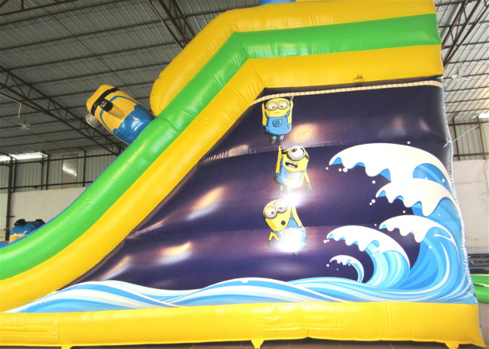 Hot sale digital printing inflatable the minions standard dry slide inflatable single dry slide