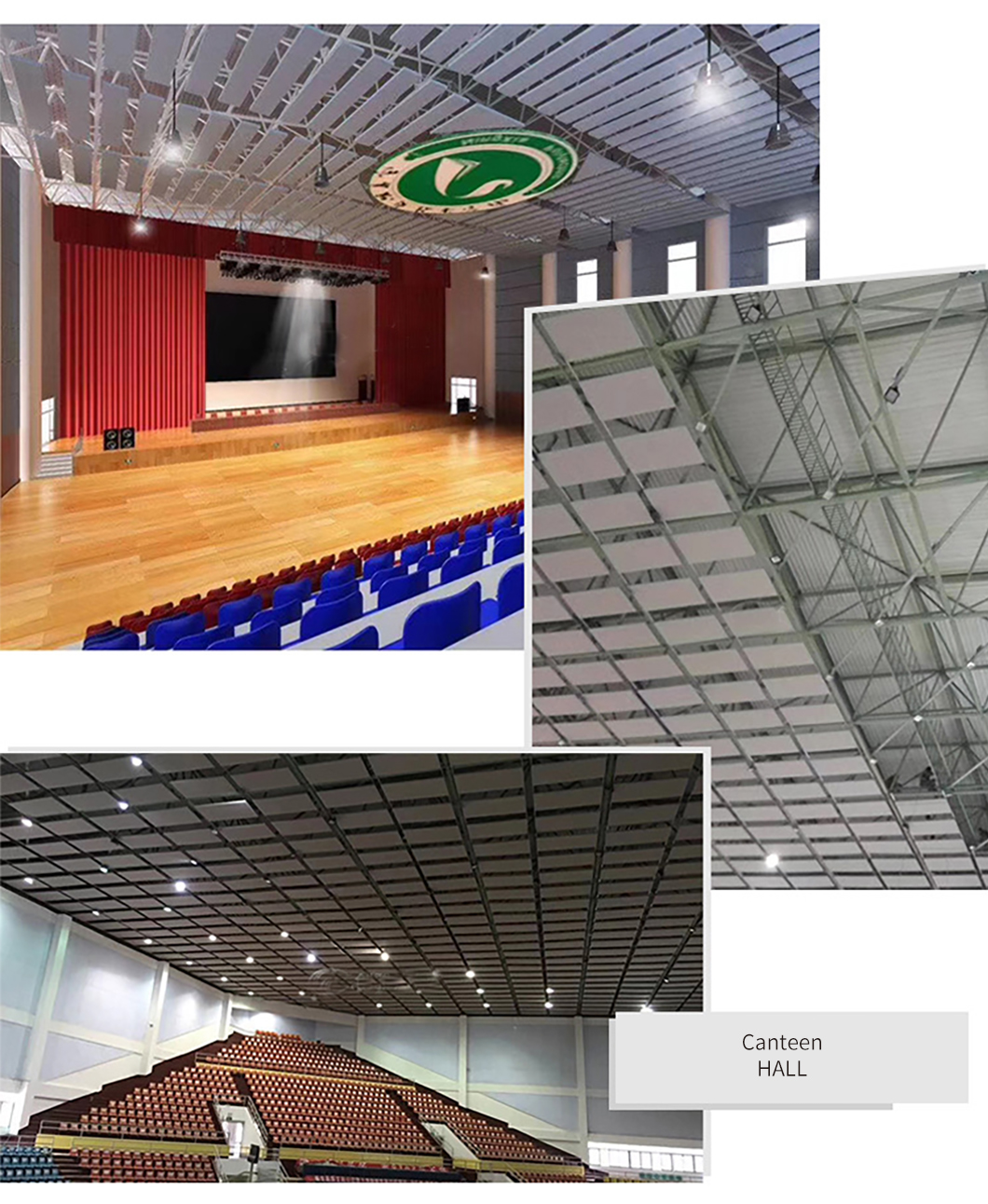 Modern Design Environment Friendly Fiberglass Ceiling Board For Indoor Sound Absorption