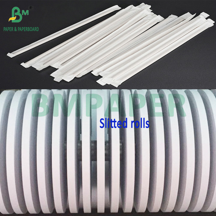 32mm 24gsm White Kraft Paper For Individual Straw Packaging