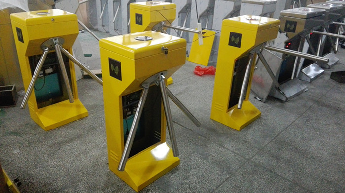 Yellow Color Painted Vertical Tripod Turnstile KT114Y