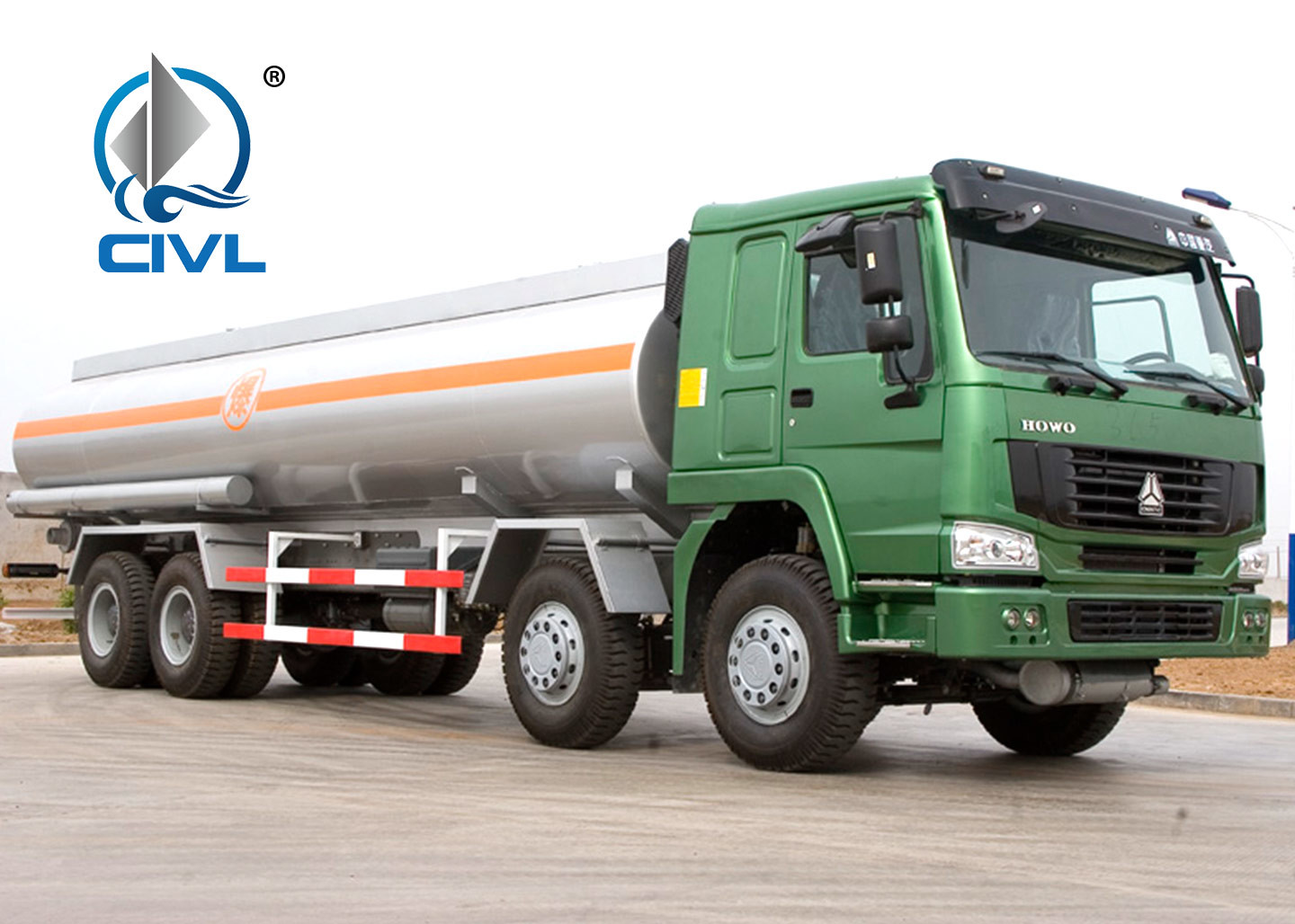 Transport 30m³ Cooking Oil Stainless Steel Tank With 371HP Euro II / EuroIII Engine