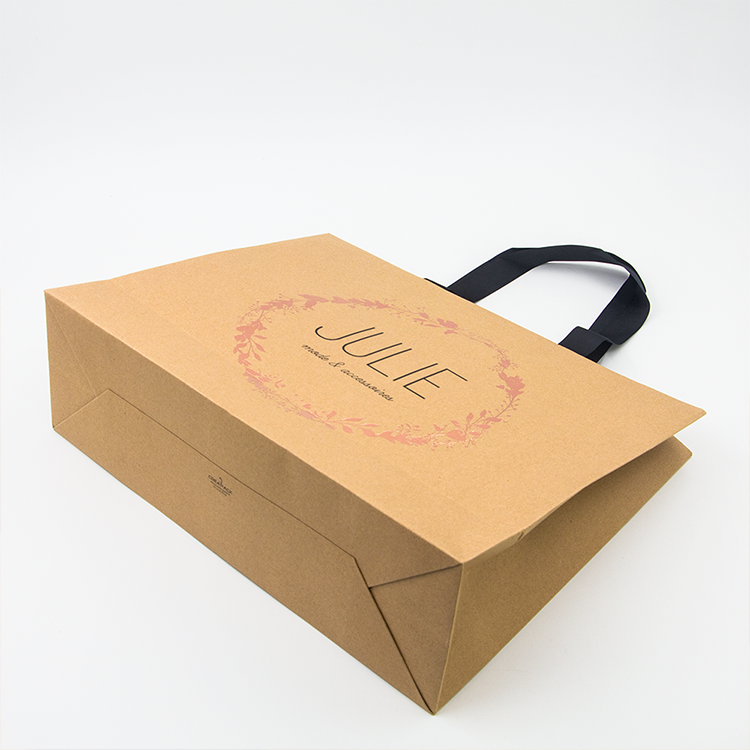 Personalised Brown Paper Bags Embossed Debossed Surface Finishing Treatment