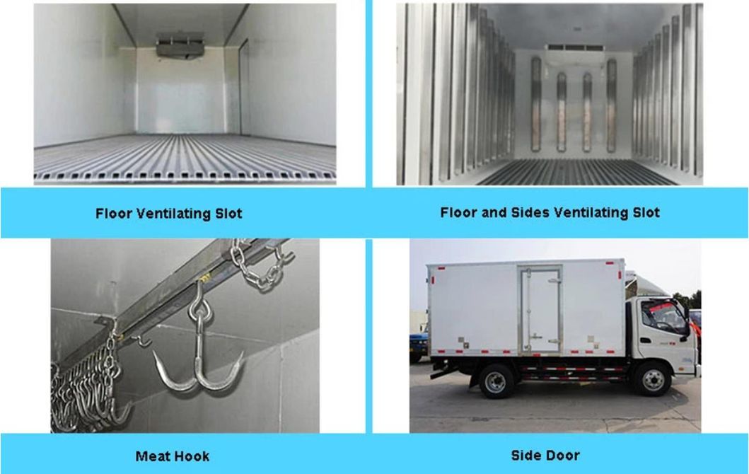 Dongfeng Refrigerator Cargo Cooled Cooling Food Refrigerated Van Freezer Box Transport Truck