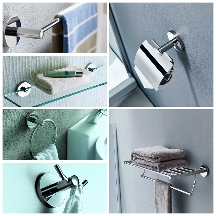 Round ODM Bathroom Hardware Sets Sanitary Wall Mounted