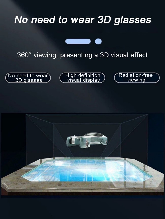 Exhibition Hall Holographic Display Cabinet 270-Degree Transparent Design Android Operating System